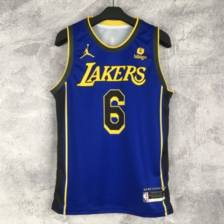 Purple Jordan NBA LA Lakers James #23 Swingman Jersey