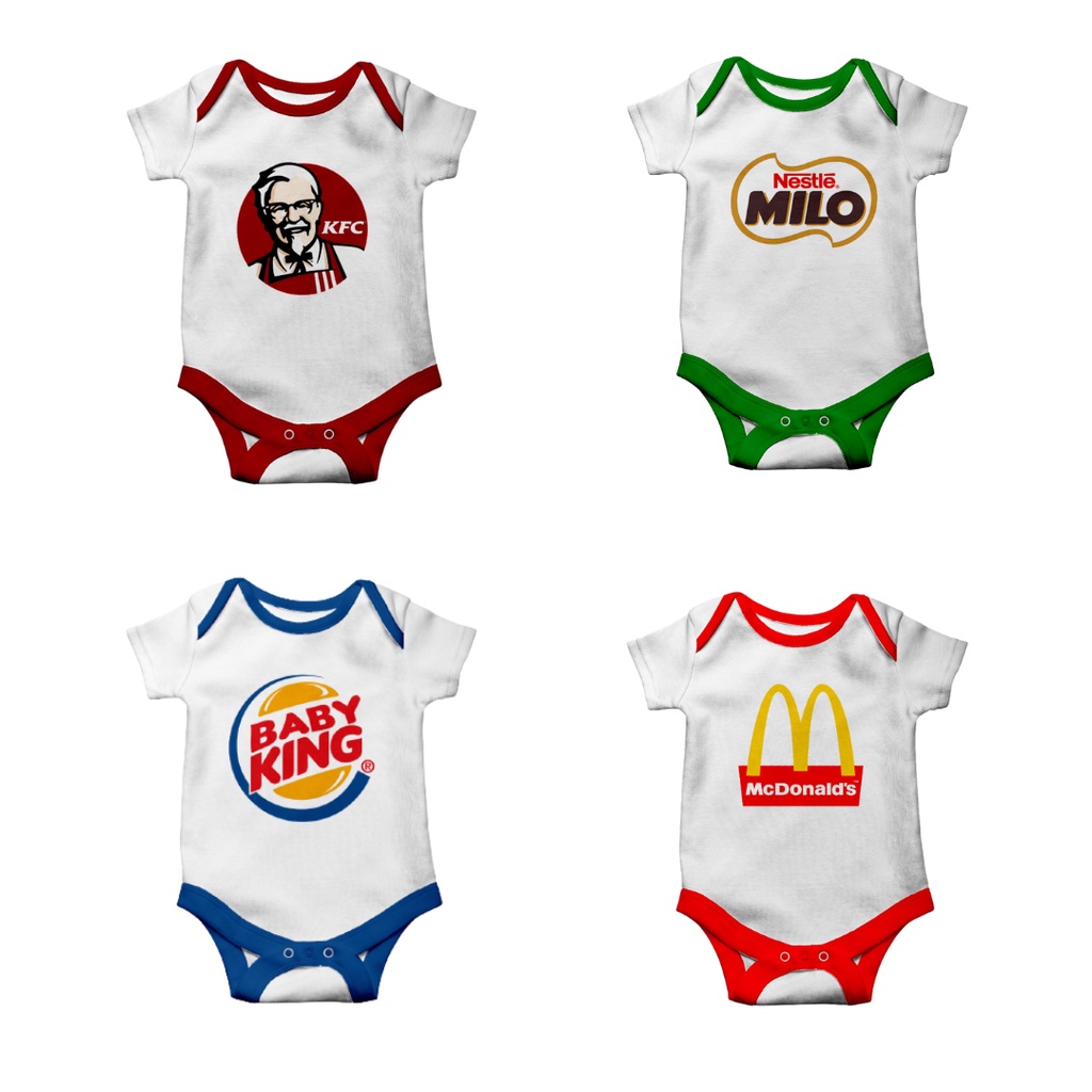 Newborn Baby Girl And Boy jumper Clothes To 12 Months KFC Milo McD motif