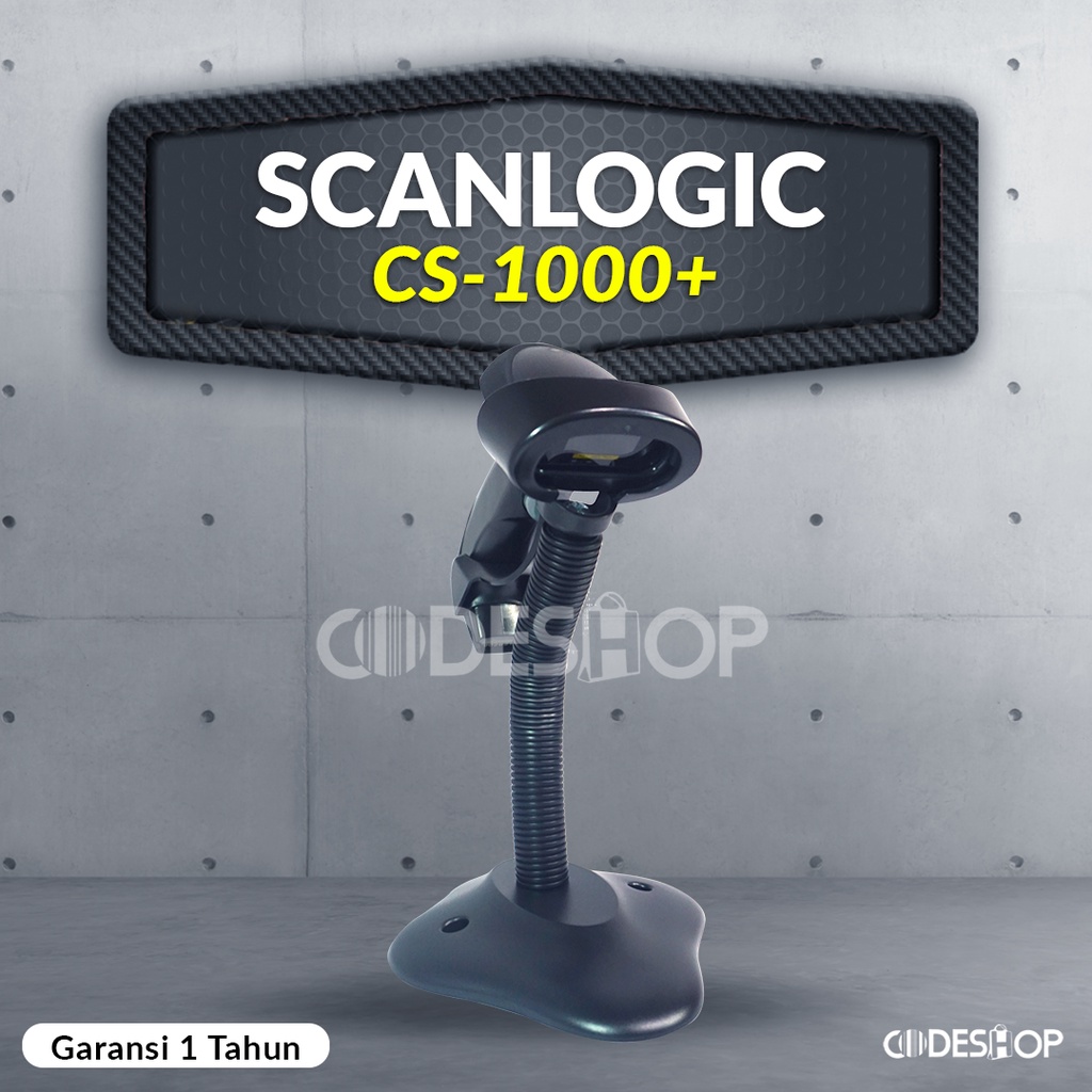 SCANLOGIC CS-1000 PLUS Barcode Scanner / 1000+ 1-DimensionalCs - USB ...