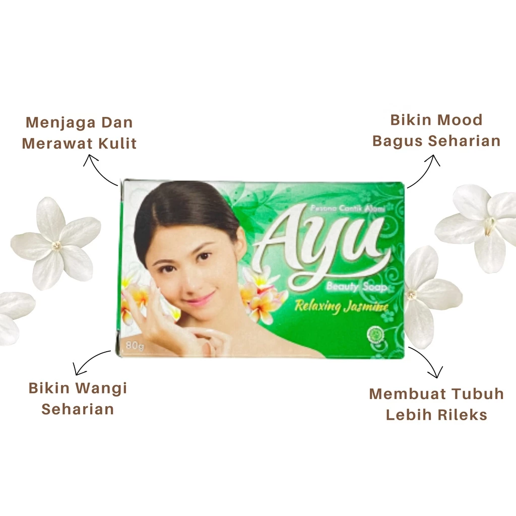 Ayu Beauty Soap 80gr Sabun Mandi Relaxing Jasmine Hijau 1Pcs - Gambar 2