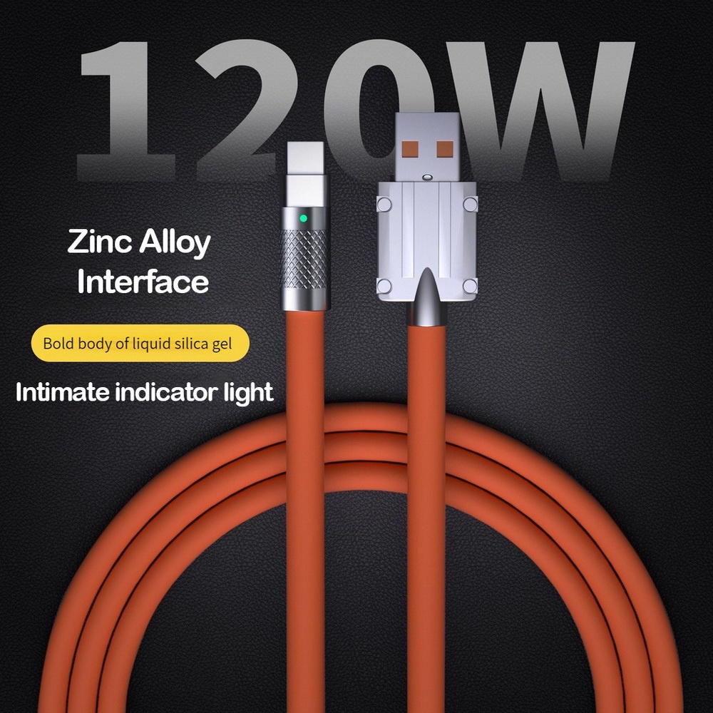 Matei 120w 10A Kabel Silikon Cair Charge Super Cepat Charger Kabel Data Jalur Bahan Silikon for iphone oppo vivo Samsung Huawei Xiaomi Micro USB Type-C Lightning