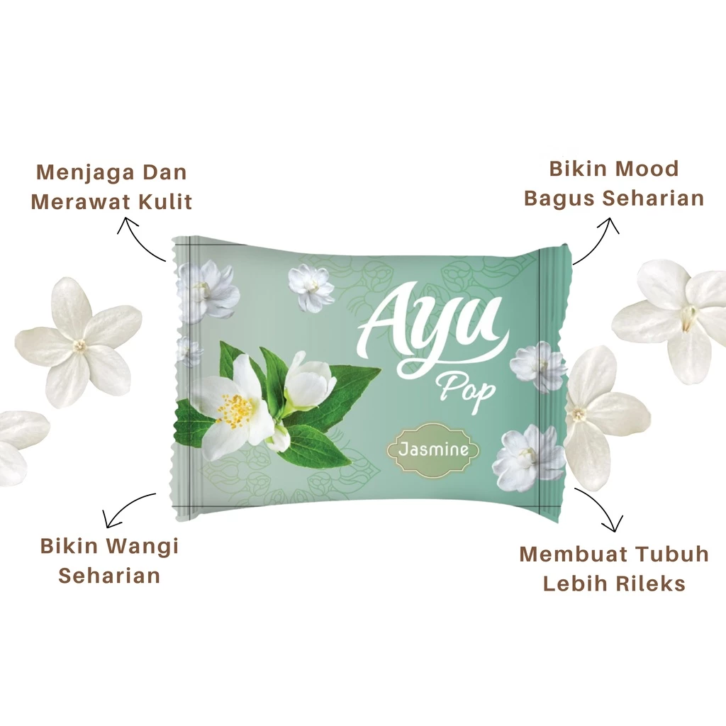 Ayu Pop 65gr Sabun Mandi Batang - Beauty Bar Soap Jasmine - Gambar 2