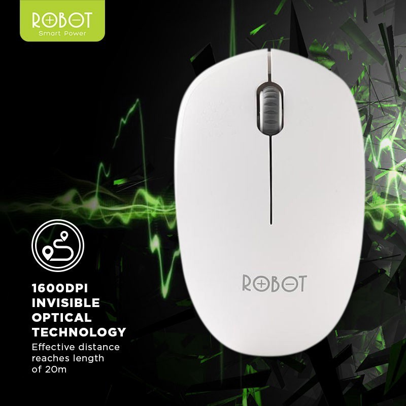 Robot M210 / M-210 Wireless Mouse Silent 2,4Ghz Garansi Resmi - Gambar 2
