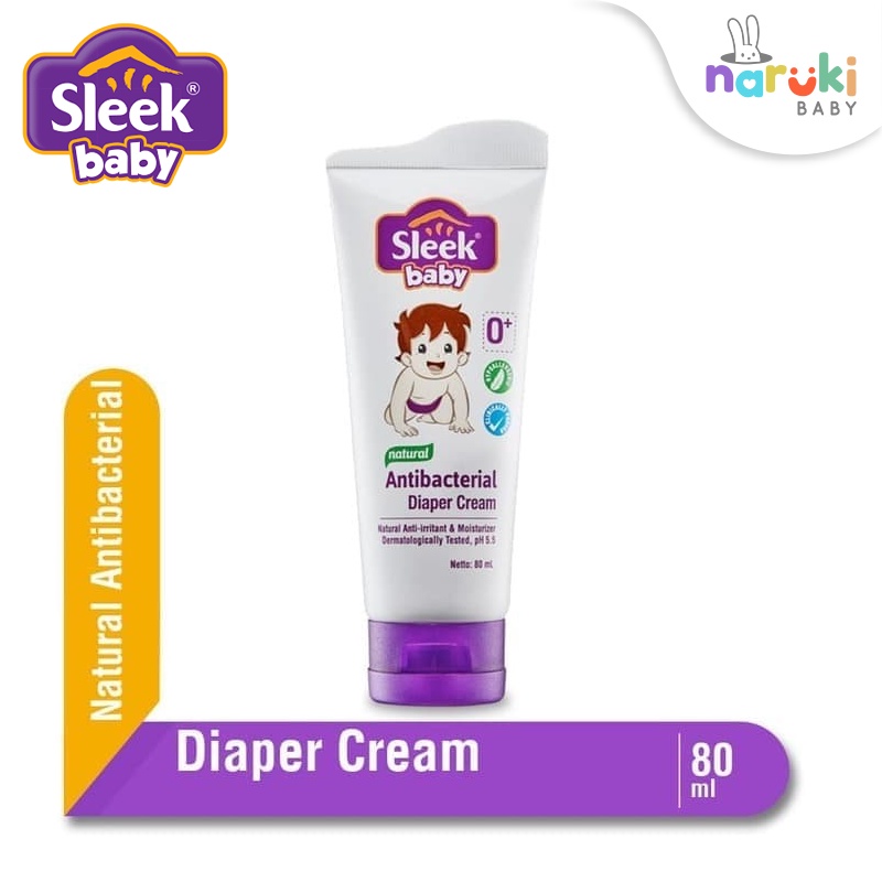 Sleek Baby Natural Antibacterial Diaper Cream 80gr Baby Rash Cream Shopee Singapore