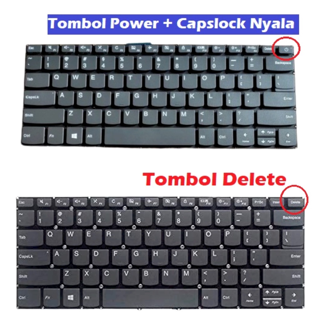 Tombol Laptop Keyboard Lenovo Ideapad S145-14api S145-14ast S145-14igm 