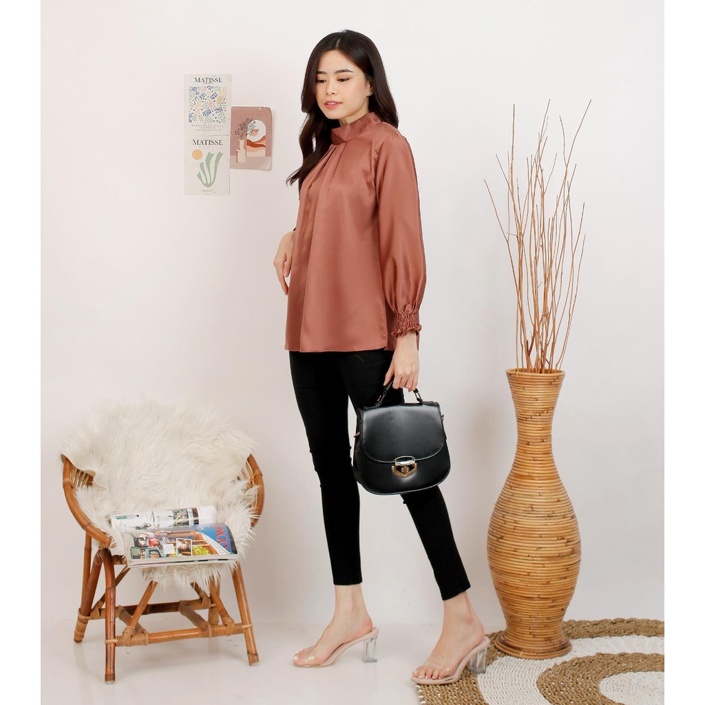 Binx Fashionholic Blouse Wanita / Pakaian Wanita / Atasan Wanita Olive - Gambar 4