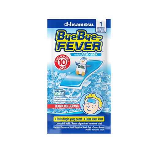 Bye Bye Fever Anak Isi 1 Lembar / Penurun Panas / Kompres Anak /Demam Anak - Gambar 2