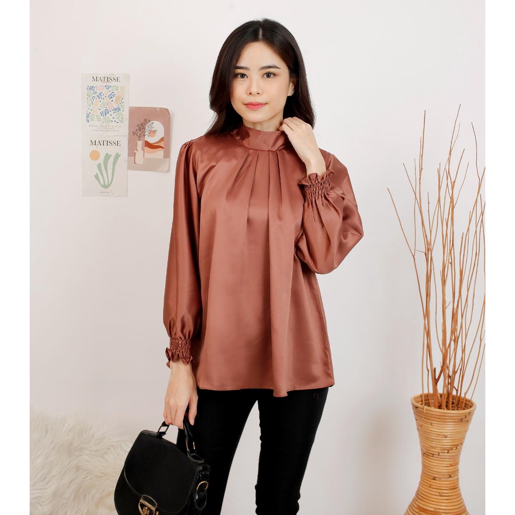 Binx Fashionholic Blouse Wanita / Pakaian Wanita / Atasan Wanita Olive - Gambar 3