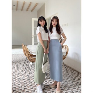 Elastic waist outlet maxi skirts