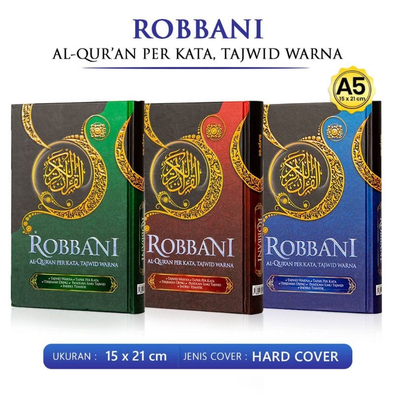 Al Quran Robbani Size A5 / Al Quran Tajwid Color / Al Quran Translated ...