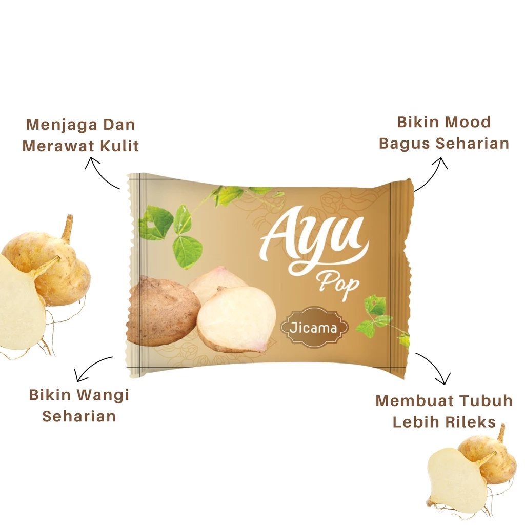 Ayu Pop 65gr Sabun Mandi Batang - Beauty Bar Soap Bengkoang JICAMA - Gambar 2