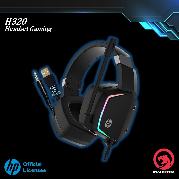 Hp Gaming Headset Gaming/Gaming Headphone H320 USB+Jack RGB Gaming