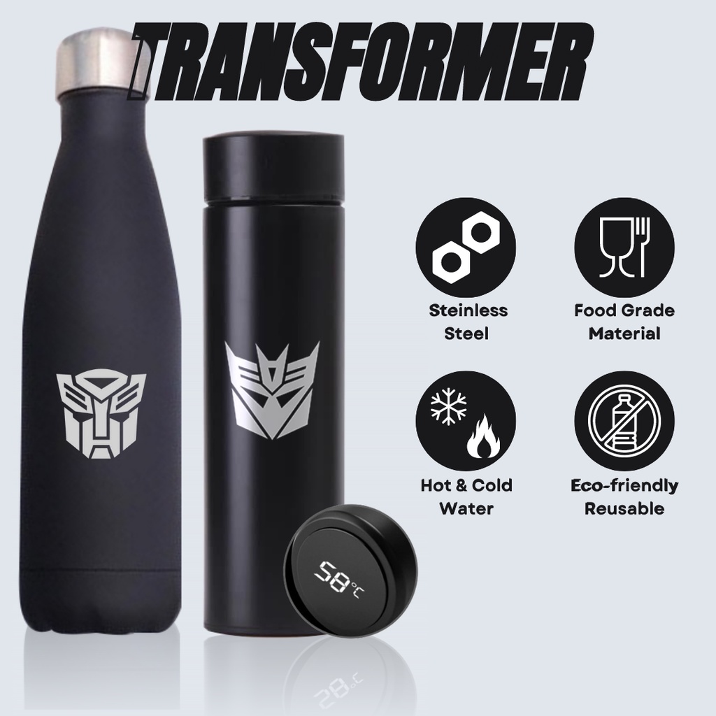 2015 NEW Stunning Design 600ml TRANSFORMERS 3D Thermos