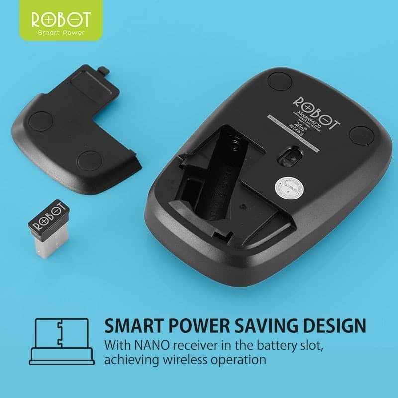 Robot M220 / M-220 Wireless Mouse Optical 2,4Ghz - Gambar 4
