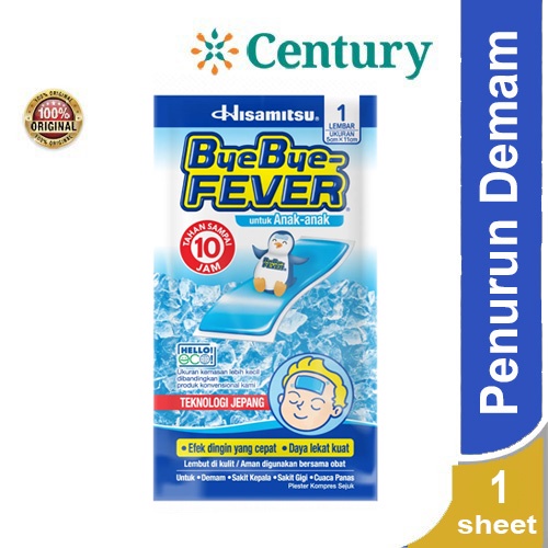 Bye Bye Fever Anak Isi 1 Lembar / Penurun Panas / Kompres Anak /Demam Anak