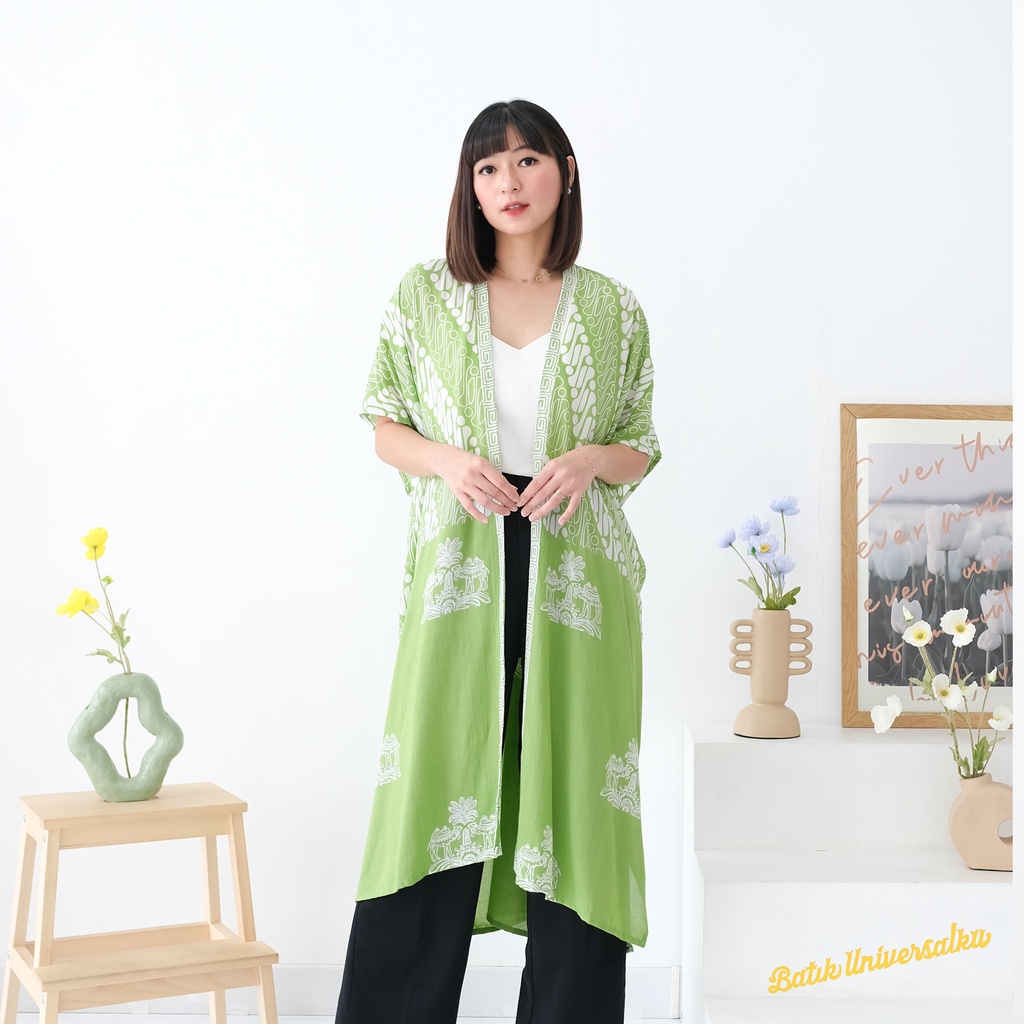 Universalku Batik - Long Kimono Batik motif Camel Ramadhan | Shopee ...