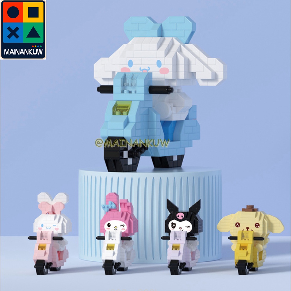 Bicycle Block Toys Scooter BIKE KUROMI MELODY CINNAMONROLL POMPOMPURIN