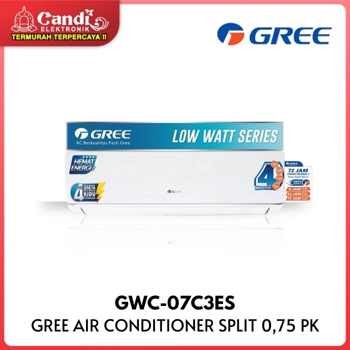 AC SPLIT GREE GWC-07C3ES 3/4 PK LOW WATT GWC07C3ES GWC 07C3ESAIR CONDITIONER