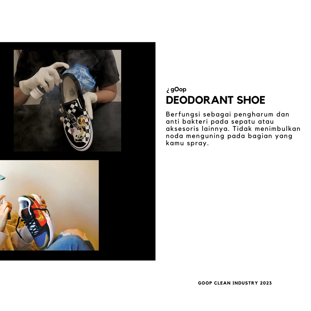 GOOP Deodorant Shoe 1 Liter - Parfum Sepatu Anti bakteri - Anti bau - Sepatu Topi Helm Tas - Gambar 3