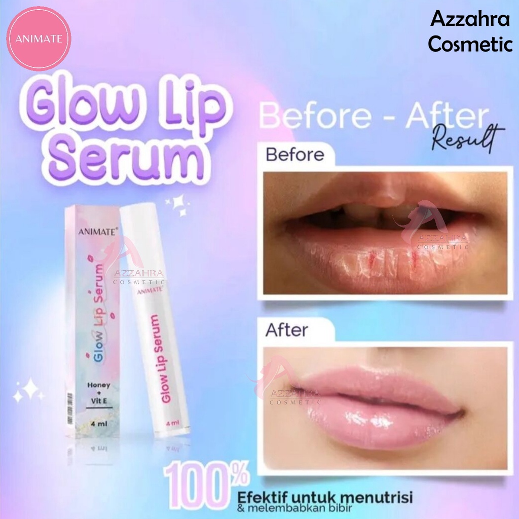 Animate Glow Lip Serum Honey+Vit E 4ml | Shopee Singapore