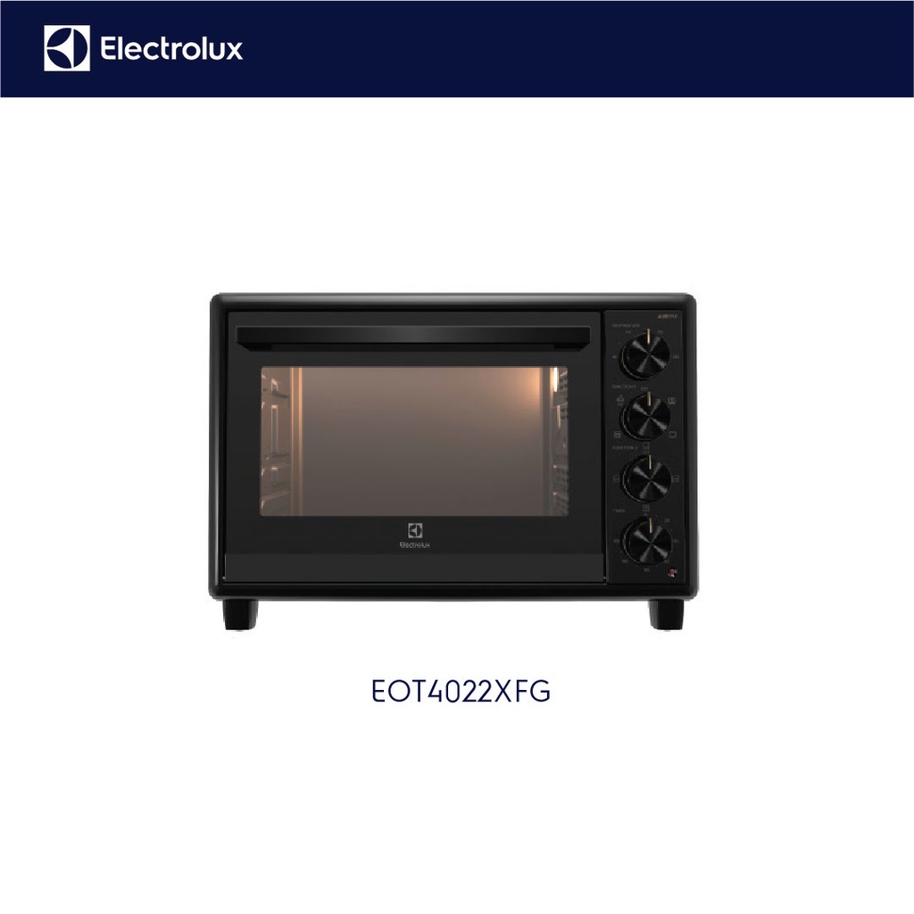 Electrolux FreeStanding Oven 40 L Oven 5-in-1 : panggan Roti, Convection, Baking & Grill, Rotisserie, AirFry Double thermostat Panas merata dan presisi 2 layer kaca pintu aman dari luar menahan suhu panas Api Atas Bawah High Power Timer Presisi EOT4022XFG - Gambar 4