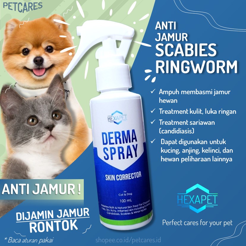 [NEW] Hexapet Anti Fungus Cat Dog Anti Scabies Ringworm Derma Spray ...