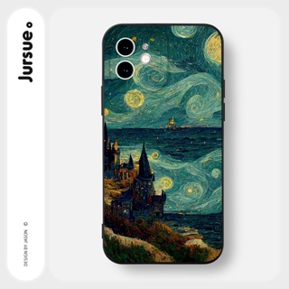 Van Gogh Starry Night Soft Silicone 3D Phone Case For iPhone 15 14 11 Pro  Max XR