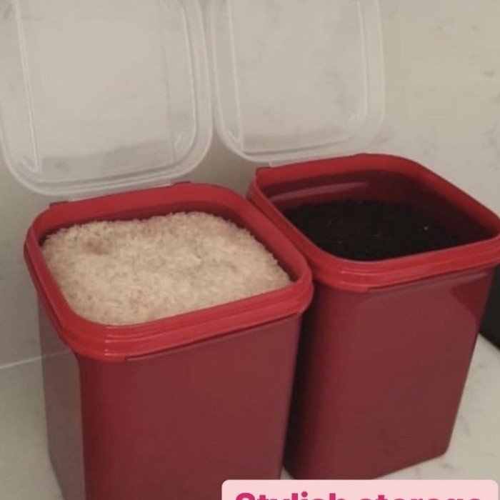 Tupperware Signature Line 5.5 Liter Rice, Flour Container | Shopee ...
