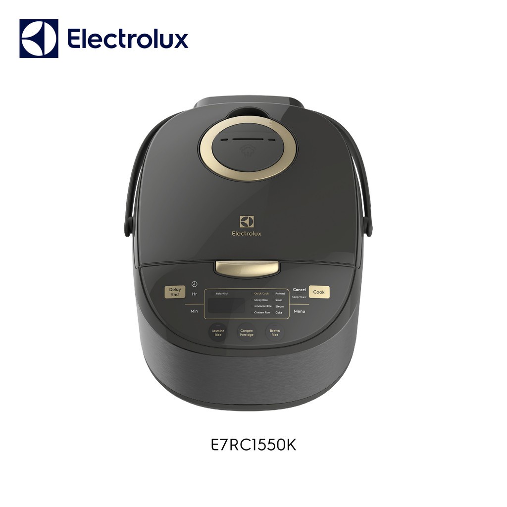 Electrolux Digital Rice Cooker 1 liter Penanak nasi dengan 12 menu masak Fungsi delay Panci anti lengket  E7RC1-550K - Gambar 2