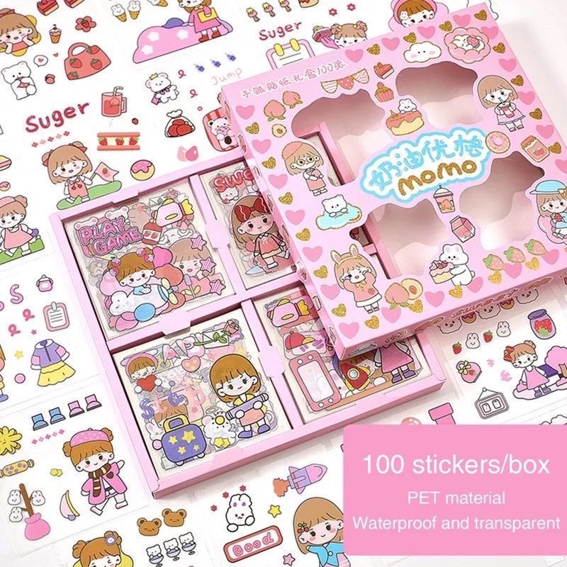 Momo Stickers (Contains 100 pcs in one Box) | Shopee Singapore