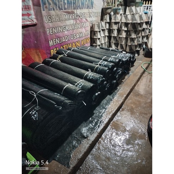 GEOMEMBRAN HDPE TEBAL 200 MICRON LEBAR 4 METER (BEKAS LAYAK PAKAI)