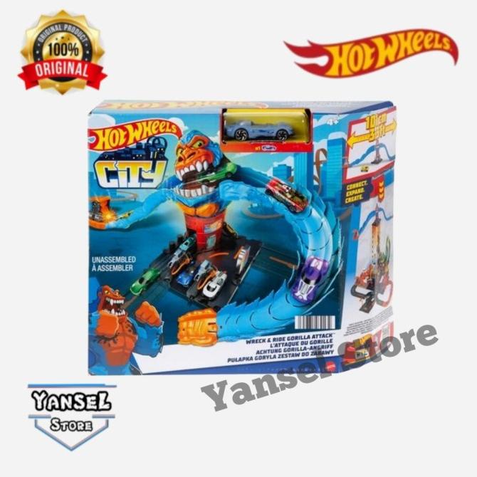 Hotwheels Hot Wheels City Wreck & Ride Gorilla Attack READY Shopee Singapore