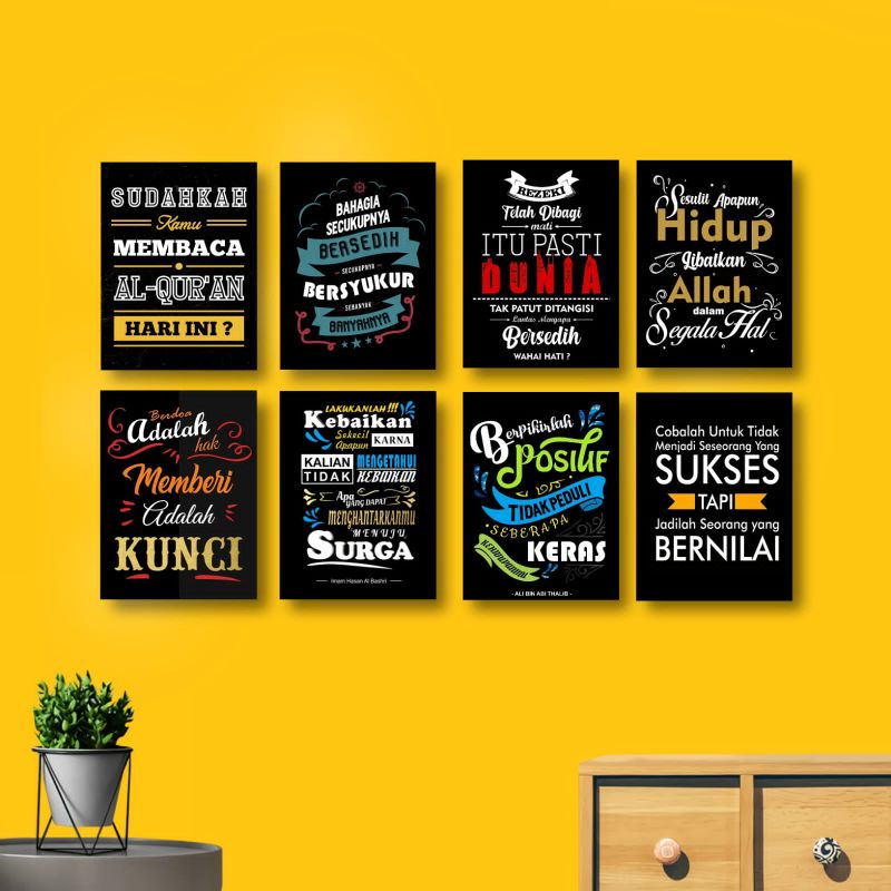 HIASAN DINDING Wall Decoration Motivational Quotes Islamic Poster Home ...