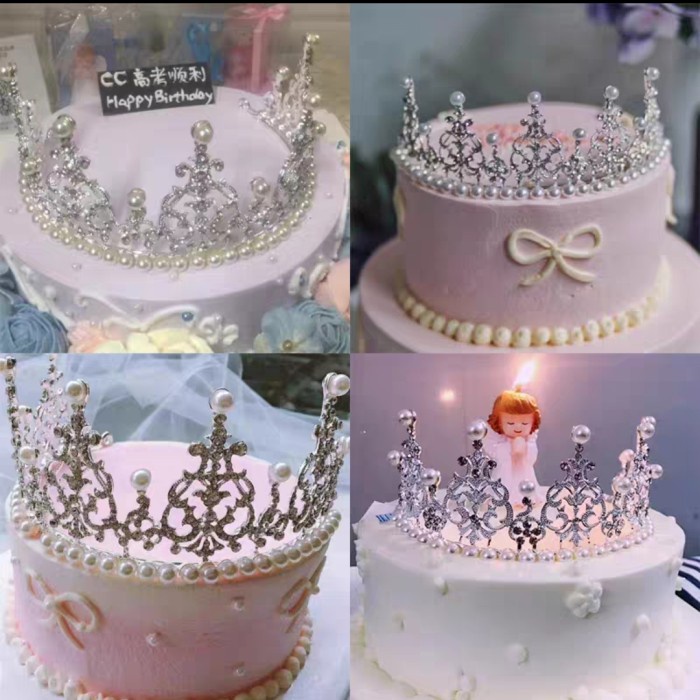 Cake Topper Crown Crown Crown Cake Topper Big Crown Pearl Pearl Cake