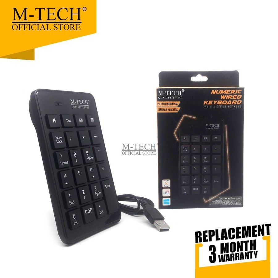 M-Tech Numerik Keyboard Numpad Keypad Garansi Resmi - Gambar 4