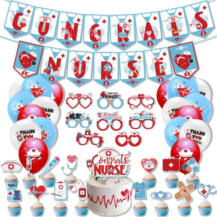 CONGRATS NURSE party set 2023 Nurse Graduation Decorations Congrats