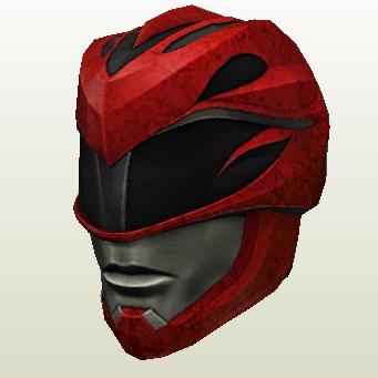 Diy Papercraft Pattern 3D Helmet Power Rangers Red 2017 Jasmine Paper ...