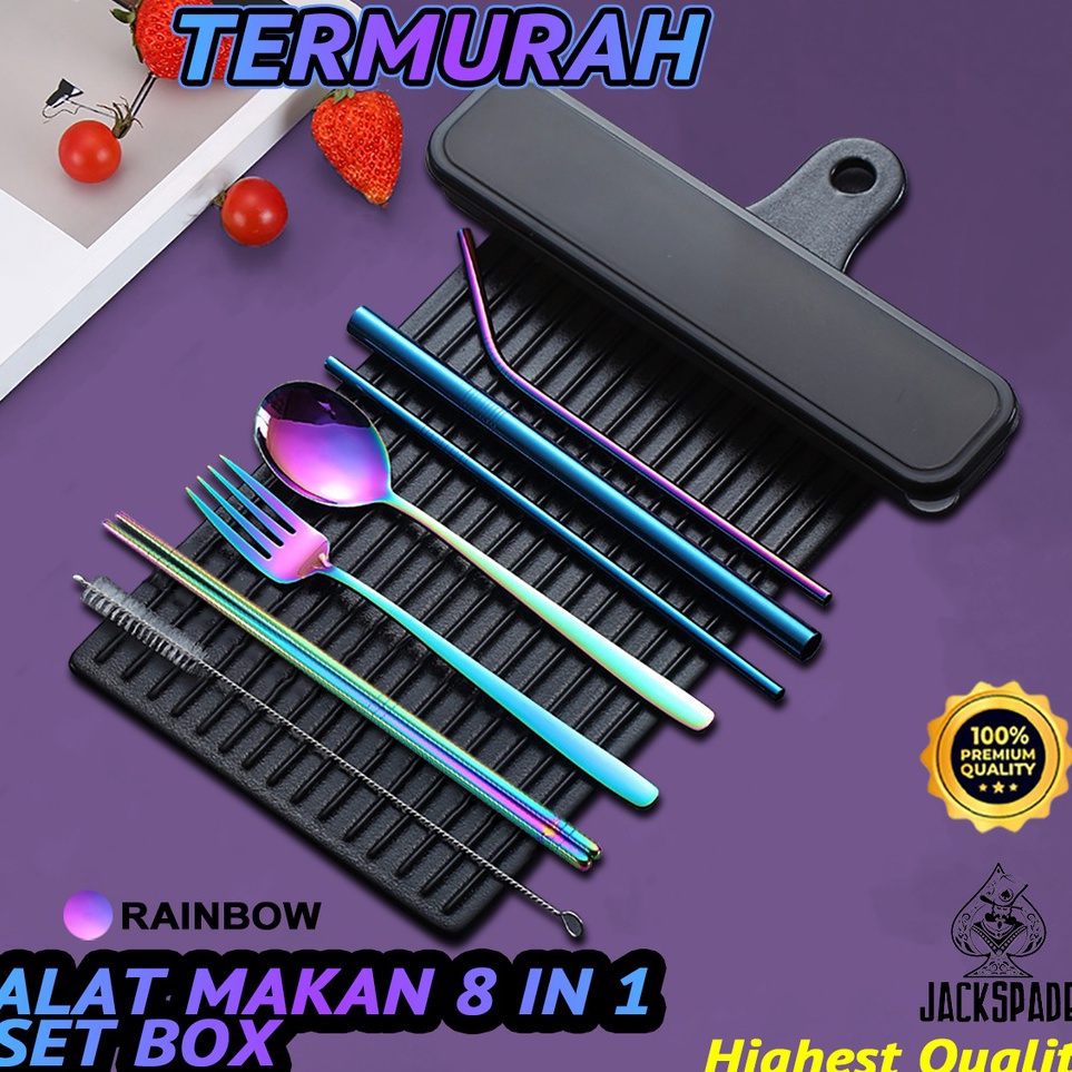 8 in 1 Thick Stainless Steel Korean Dinnerware Set Korean Spoon Set