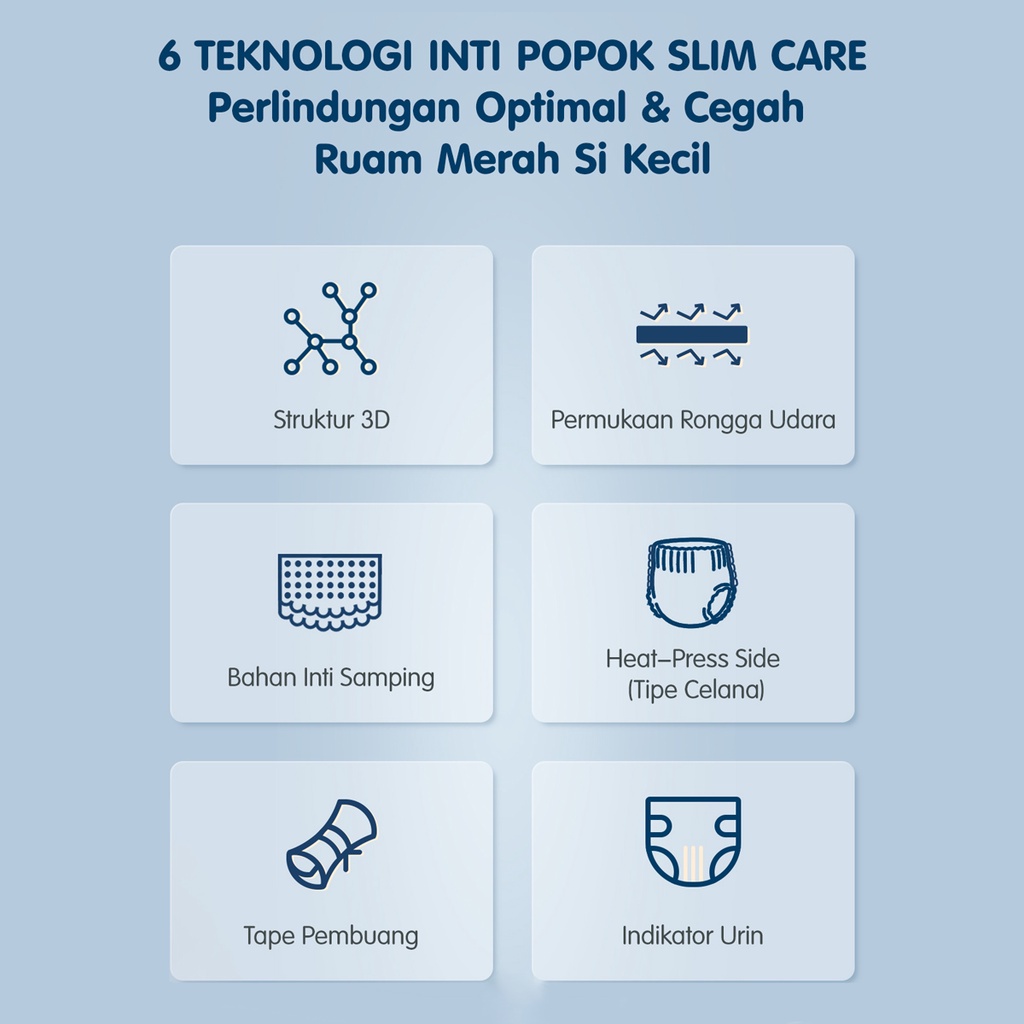 [2 Pack] MAKUKU SAP Diapers Slim Care Pants M/L/XL/XXL & Slim Care Skin Joy M32 / L30 / XL28 / XXL26 Popok Tipis Anti Gumpal Mengunci Cairan - Gambar 4