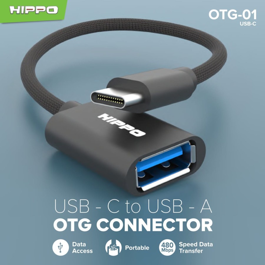 Hippo OTG -01 USB-C TO USB-A USB 2.0 Panjang 16cm - Gambar 4