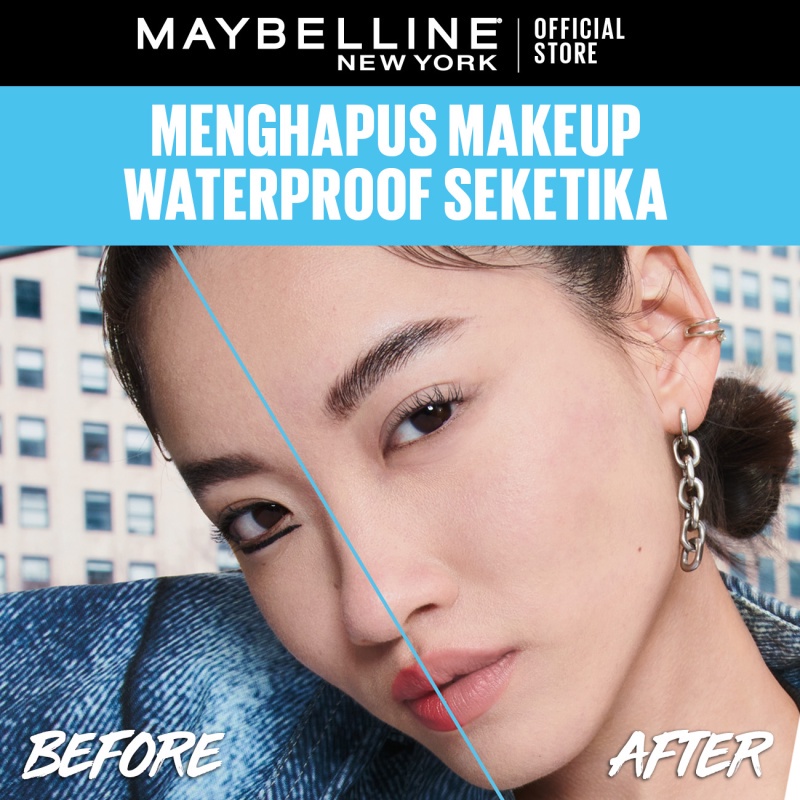 MAYBELLINE OFFICIAL Lip & Eye Makeup Remover - 70/150 ml / Mudah Hapus Make Up Waterproof Cocok Untuk Mata Sensitif Lembut di Kulit / 150ml - Gambar 4