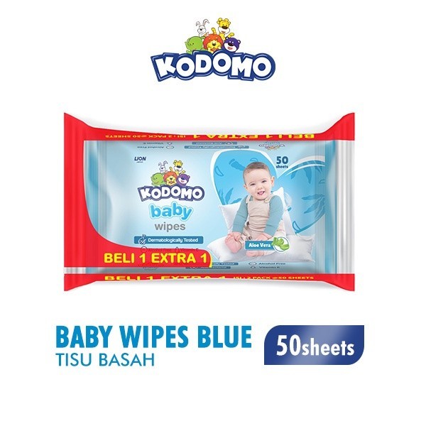 Kodomo Tisu Basah Antibakterial Classic Blue Bag Isi 50 Buy 1 Extra 1