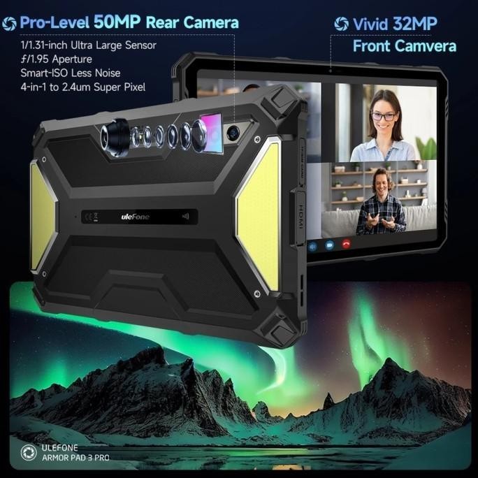 Ulefone Armor Pad 3 Pro Rugged Tablet 33280mAh MediaTekMT8788 16GB 256GB 50MP 10.36"2K Android - Gambar 4