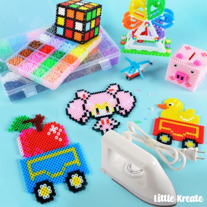 2.6mm/5mm Hama Beads Perler Beads box set 24 colors 24000pcs EVA Fuse beads  Children DIY Educational jigsaw puzzle Toys gift For Kids