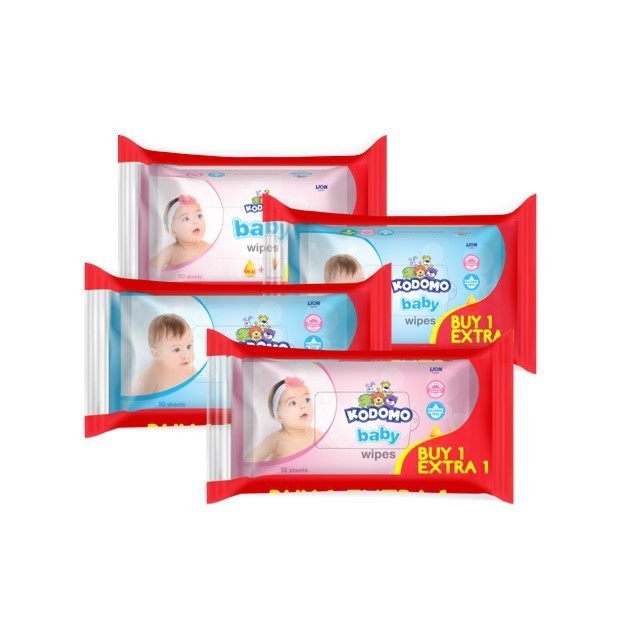 Kodomo Tisu Basah Antibakterial Classic Blue Bag Isi 50 Buy 1 Extra 1 - Gambar 3