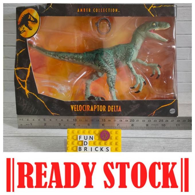 Mattel Jurrasic World Amber Collection Velociraptor Delta | Shopee ...