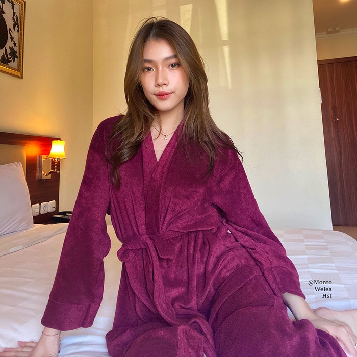 Hst Hotelian Bathrobe (Kimono Towel Hst Hotel And Spa) Shopee Singapore