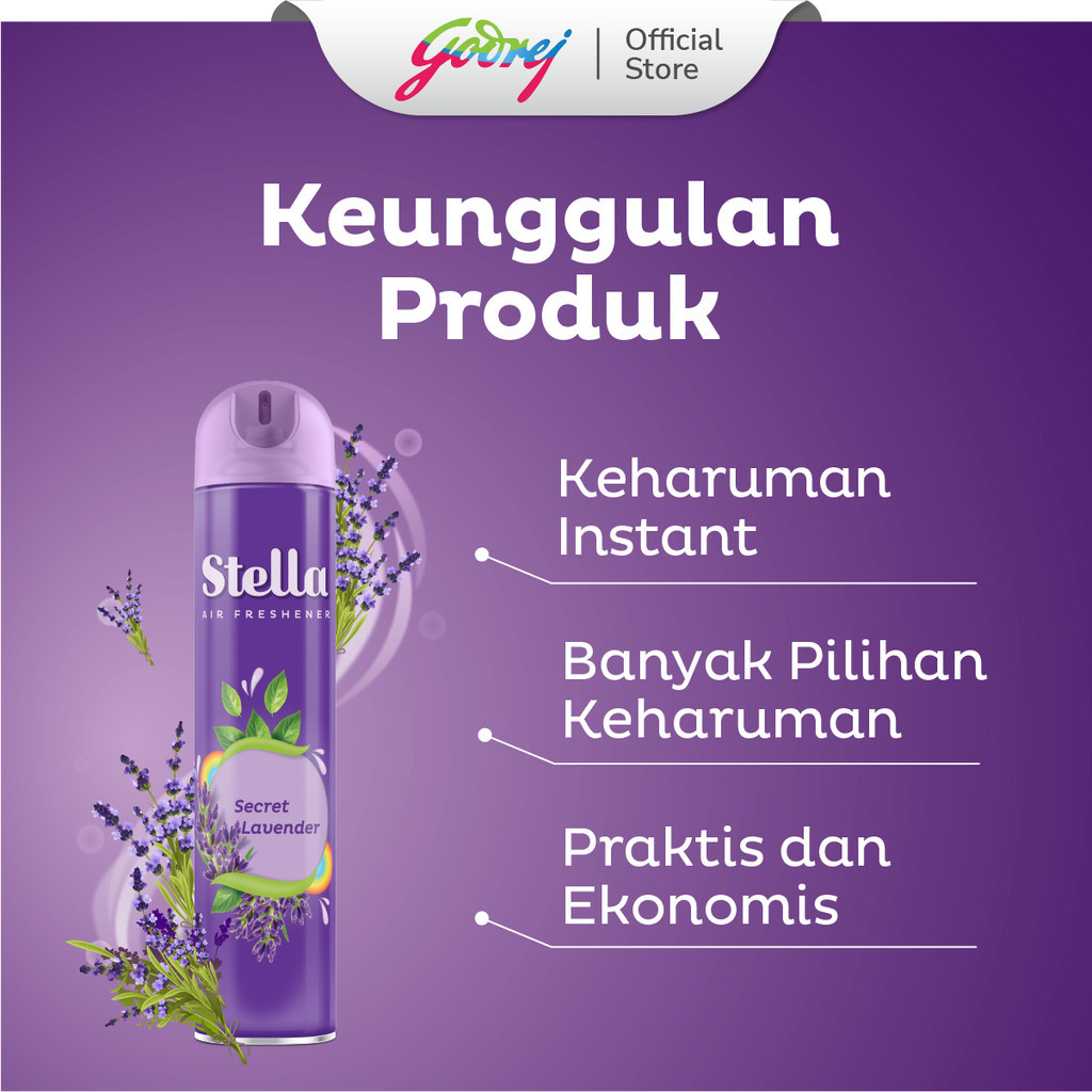 Stella Aerosol Lavender 350ml + 50ml - Gambar 2