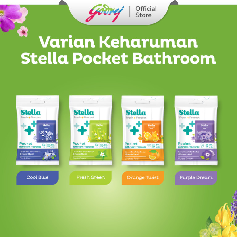 Stella Pocket Bathroom (Pengharum Kamar Mandi) Green Apple 10gr - Gambar 3