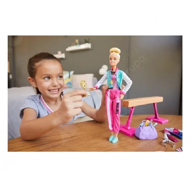 Barbie gjm72 best sale gymnast playset